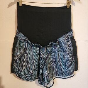 a:glow Women's Athletic Shorts - Black and Blue